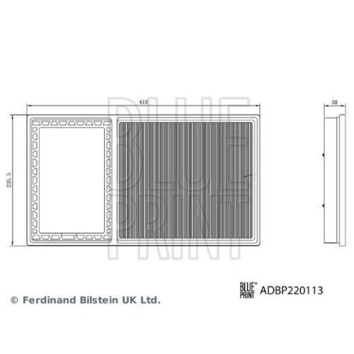 Luftfilter Blue Print ADBP220113 für MG