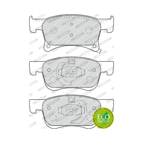 Bremsbelagsatz Scheibenbremse Ferodo FDB4841 Premier Eco Friction für Opel