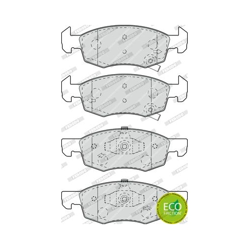 Bremsbelagsatz Scheibenbremse Ferodo FDB4866 Premier Eco Friction für Opel