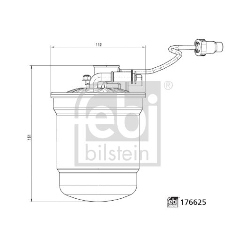 Kraftstofffilter Febi Bilstein 176625 für Ford Ford Motor Company