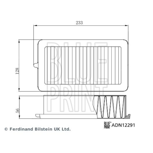 Luftfilter Blue Print ADN12291 für Mitsubishi Nissan Renault