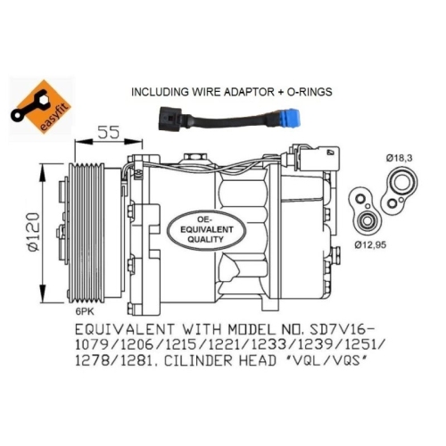 Kompressor Klimaanlage Nrf 32064 Easy Fit für Audi Ford Seat Skoda VW