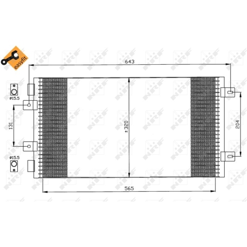 Kondensator Klimaanlage Nrf 35442 Easy Fit für Fiat