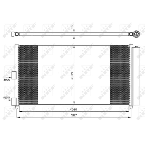 Kondensator Klimaanlage Nrf 35500 Easy Fit für Fiat Lancia