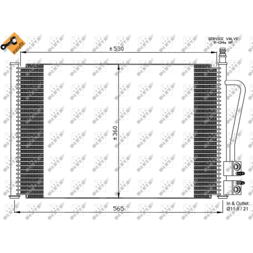 Kondensator Klimaanlage Nrf 35524 Easy Fit für Ford Mazda