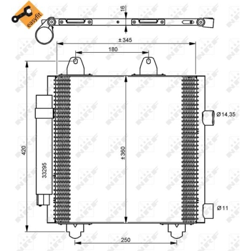 Kondensator Klimaanlage Nrf 35778 Easy Fit für Citroën Peugeot Toyota