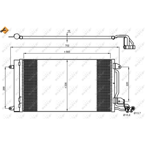 Kondensator Klimaanlage Nrf 35910 Easy Fit für Audi Seat Skoda VW