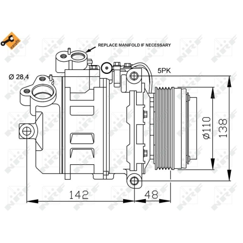 Kompressor Klimaanlage Nrf 32123 Easy Fit für Bmw