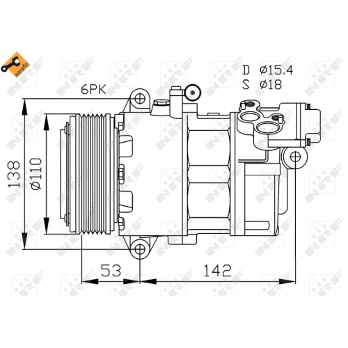 Kompressor Klimaanlage Nrf 32184 Easy Fit für Bmw