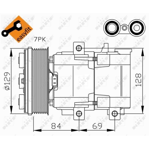 Kompressor Klimaanlage Nrf 32447 Easy Fit für Ford