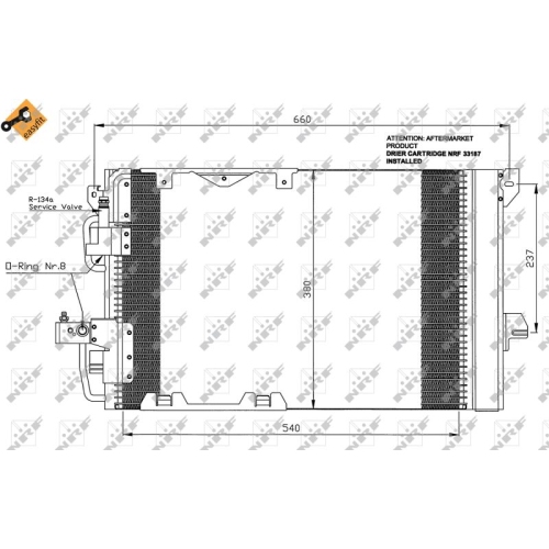 Kondensator Klimaanlage Nrf 35416 Easy Fit für Opel Vauxhall