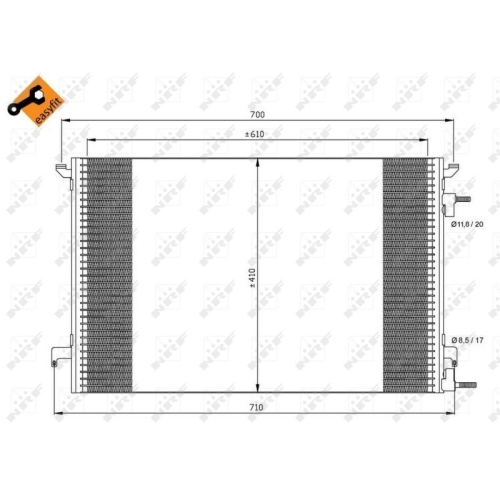 Kondensator Klimaanlage Nrf 35467 Easy Fit für Fiat Opel Vauxhall