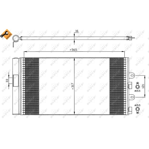 Condenser Air Conditioning Nrf 35606 Easy Fit for Fiat