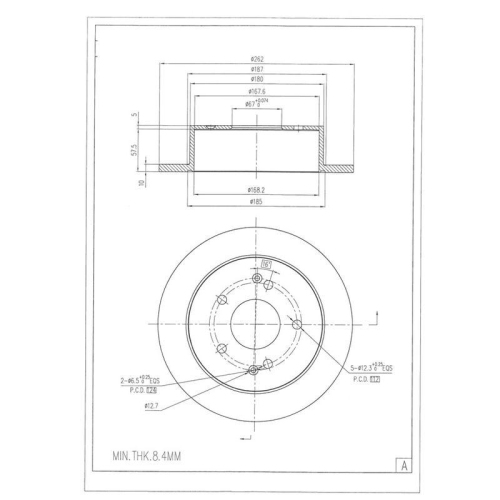 Bremsscheibe Red-line 26SS015 für Ssangyong Hinterachse