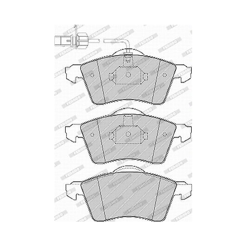 Bremsbelagsatz Scheibenbremse Ferodo FVR1518 Premier Eco Friction für VW