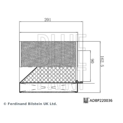 Luftfilter Blue Print ADBP220036 für Audi