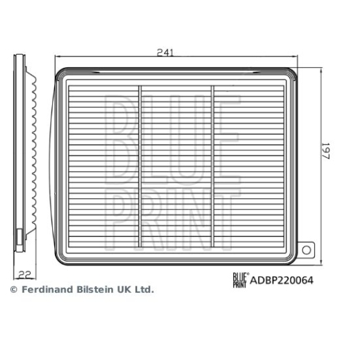 Luftfilter Blue Print ADBP220064 für Hyundai