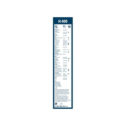 Wischblatt Bosch 3397004757 Rear für Beifahrerseitig Fahrerseitig Hinten Vorne