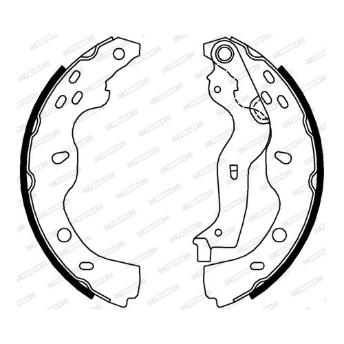 Bremsbackensatz Ferodo FSB691 Premier für Fiat Suzuki Hinterachse