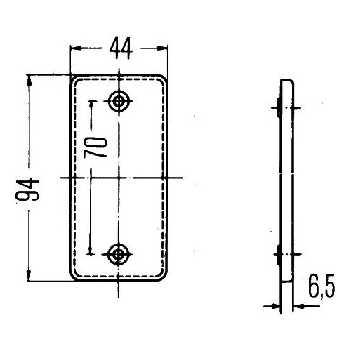 Rückstrahler Hella 8RA 003 326-011 für Auwärter Daf Fiat Ford Iveco Kässbohrer