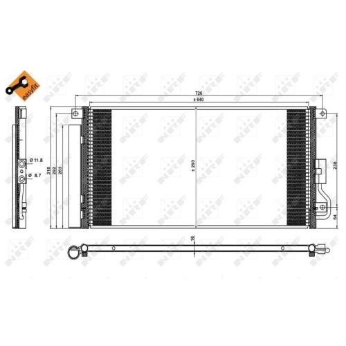 Kondensator Klimaanlage Nrf 350227 Easy Fit für Opel Vauxhall Chevrolet