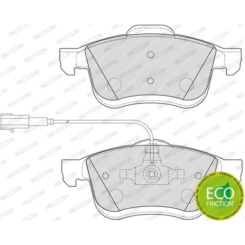 Brake Pad Set Disc Brake Ferodo FDB4951 Premier Eco Friction for Chrysler Fiat