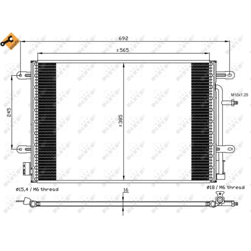 Condenser Air Conditioning Nrf 35560 Easy Fit for Audi Seat