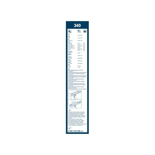 Wischblatt Bosch 3397118700 Twin für Vorne