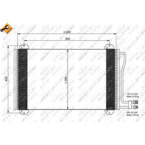 Kondensator Klimaanlage Nrf 35811 Easy Fit für Dodge Mercedes Benz Mercedes Benz