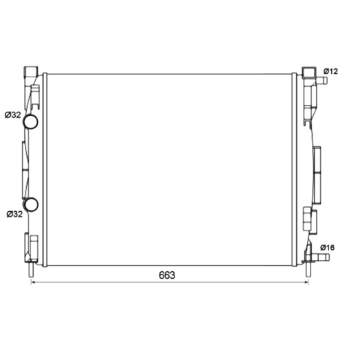 Kühler Motorkühlung Nrf 58327 für Renault