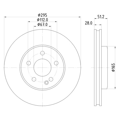 Hella Pagid 2X Bremsscheibe Pro High Carbon für Mercedes Benz