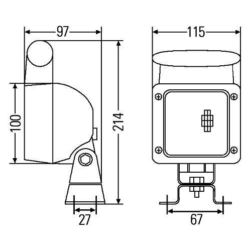 Arbeitsscheinwerfer Hella 1GA 007 506-021 Ultrabeam für Aebi Daf Iveco Scania