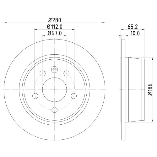 Hella Pagid 2X Bremsscheibe Pro High Carbon für Mercedes Benz