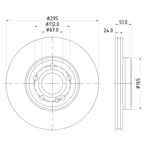 Hella Pagid 2X Bremsscheibe Pro High Carbon für Mercedes Benz