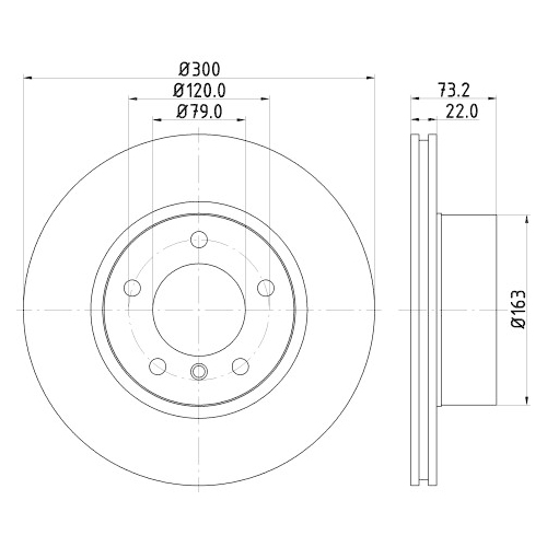 Hella Pagid 2X Bremsscheibe Vorderachse Pro High Carbon für Bmw