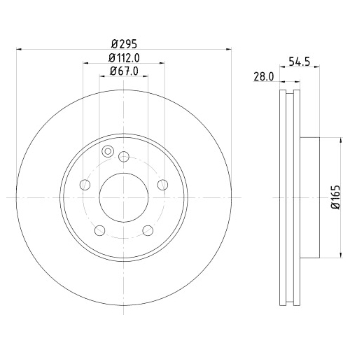 Hella Pagid 2X Bremsscheibe Pro High Carbon für Mercedes Benz