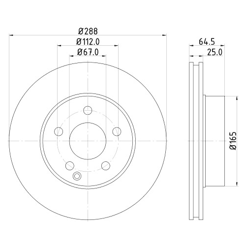 Hella Pagid 2X Bremsscheibe Pro High Carbon für Mercedes Benz