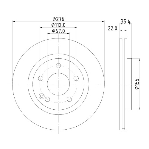 Hella Pagid 2X Bremsscheibe Pro High Carbon für Mercedes Benz