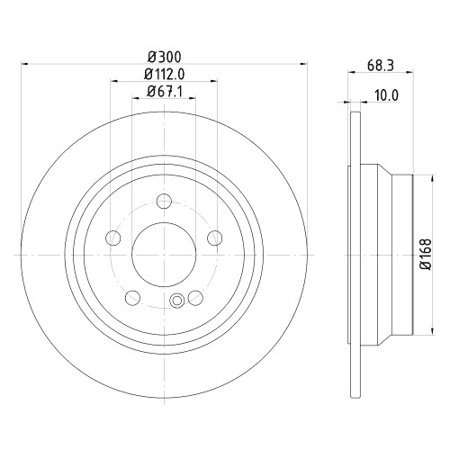 Hella Pagid 2X Bremsscheibe Pro für Mercedes Benz