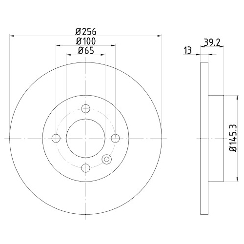 Hella Pagid 2X Bremsscheibe Pro für Audi Seat Skoda VW Vw (faw)