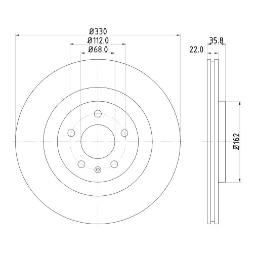 Hella Pagid 2X Bremsscheibe Pro High Carbon für Audi Porsche Seat