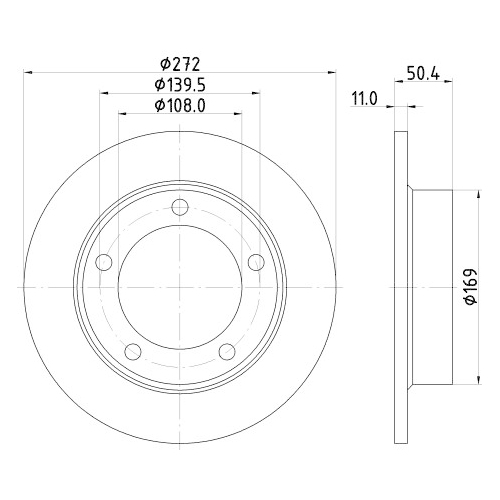 Hella Pagid 2X Bremsscheibe Vorderachse für Lada Chevrolet