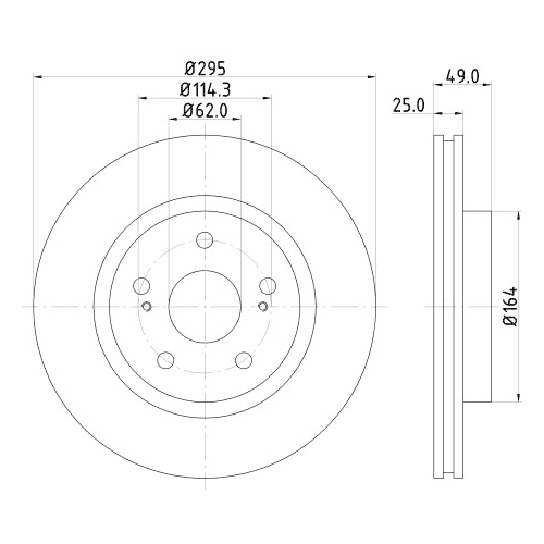 Hella Pagid 2X Bremsscheibe Vorderachse für Suzuki