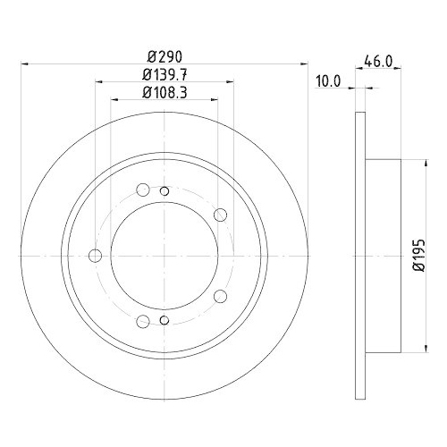 Bremsscheibe Hella Pagid 8DD 355 117-941 für Suzuki Vorderachse