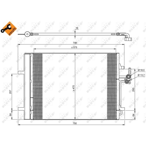 Kondensator Klimaanlage Nrf 35850 Easy Fit für Ford Volvo Land Rover