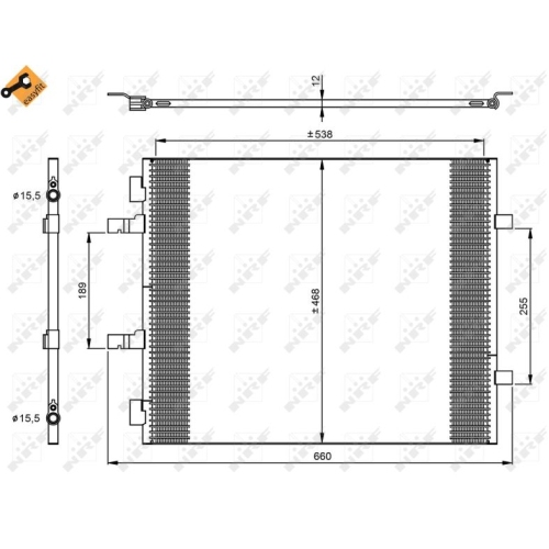 Condenser Air Conditioning Nrf 35960 Easy Fit for Nissan Opel Renault Vauxhall