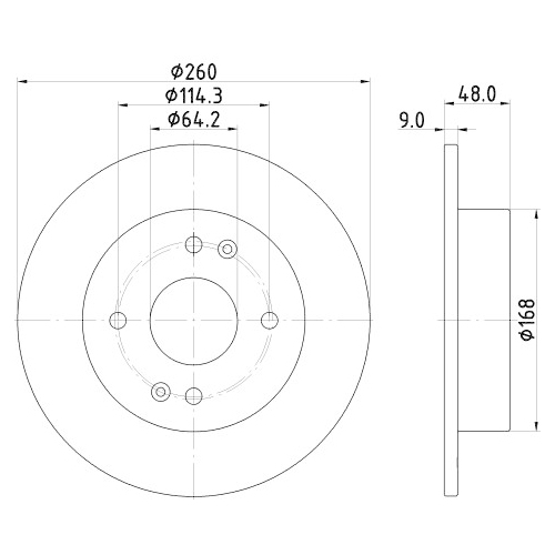 Hella Pagid 2X Bremsscheibe Pro für Honda Acura