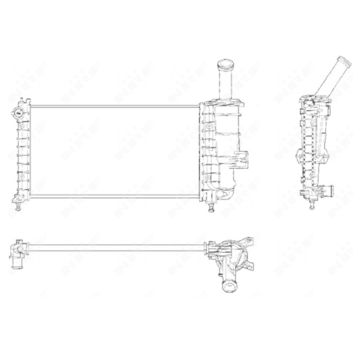 Kühler Motorkühlung Nrf 53230 für Fiat