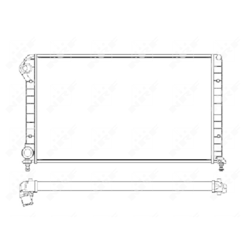 Kühler Motorkühlung Nrf 53231 für Fiat Für Fahrzeuge Ohne Klimaanlage
