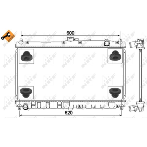 Kühler Motorkühlung Nrf 53317 Easy Fit für Mazda